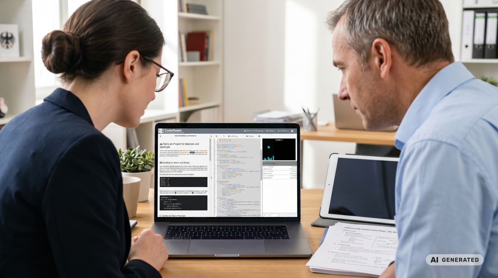 Profesores y dirección escolar planifican lecciones de informática con CodeRoom