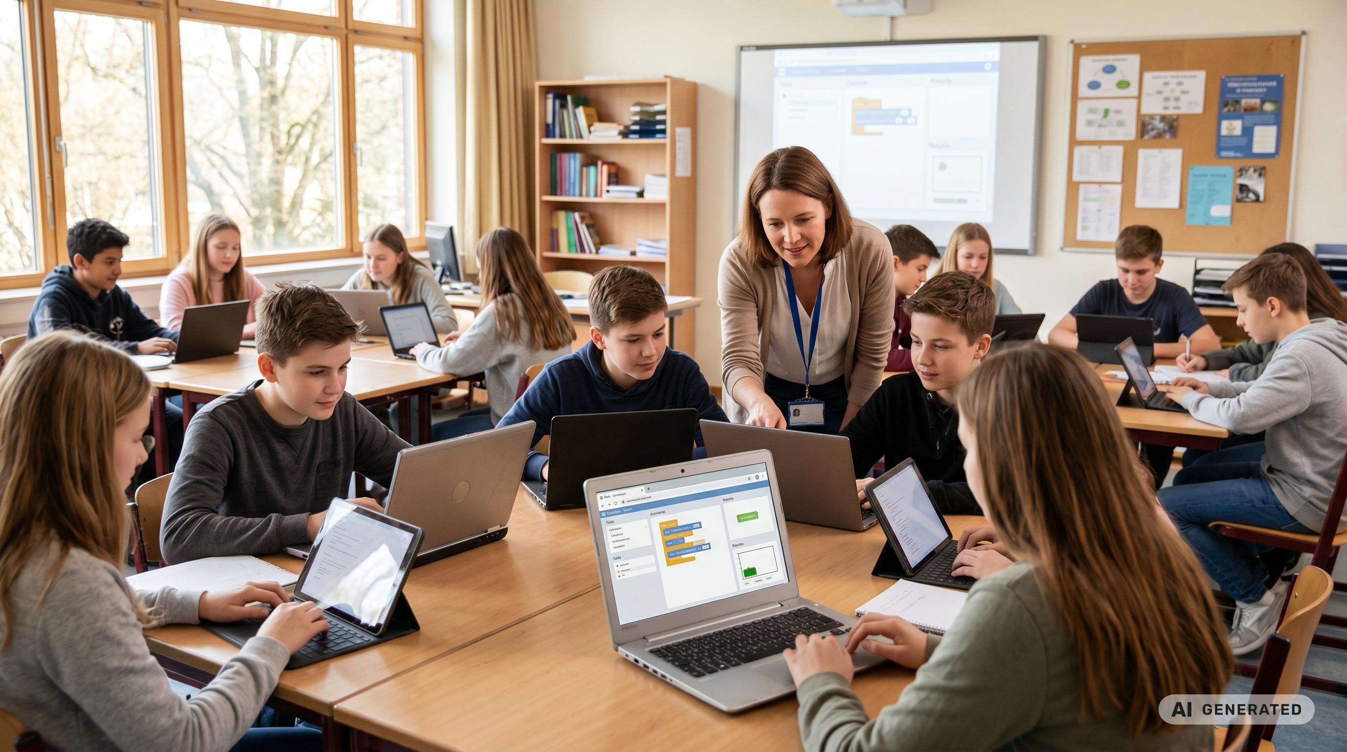 Enseñar informática sin aula de ordenadores