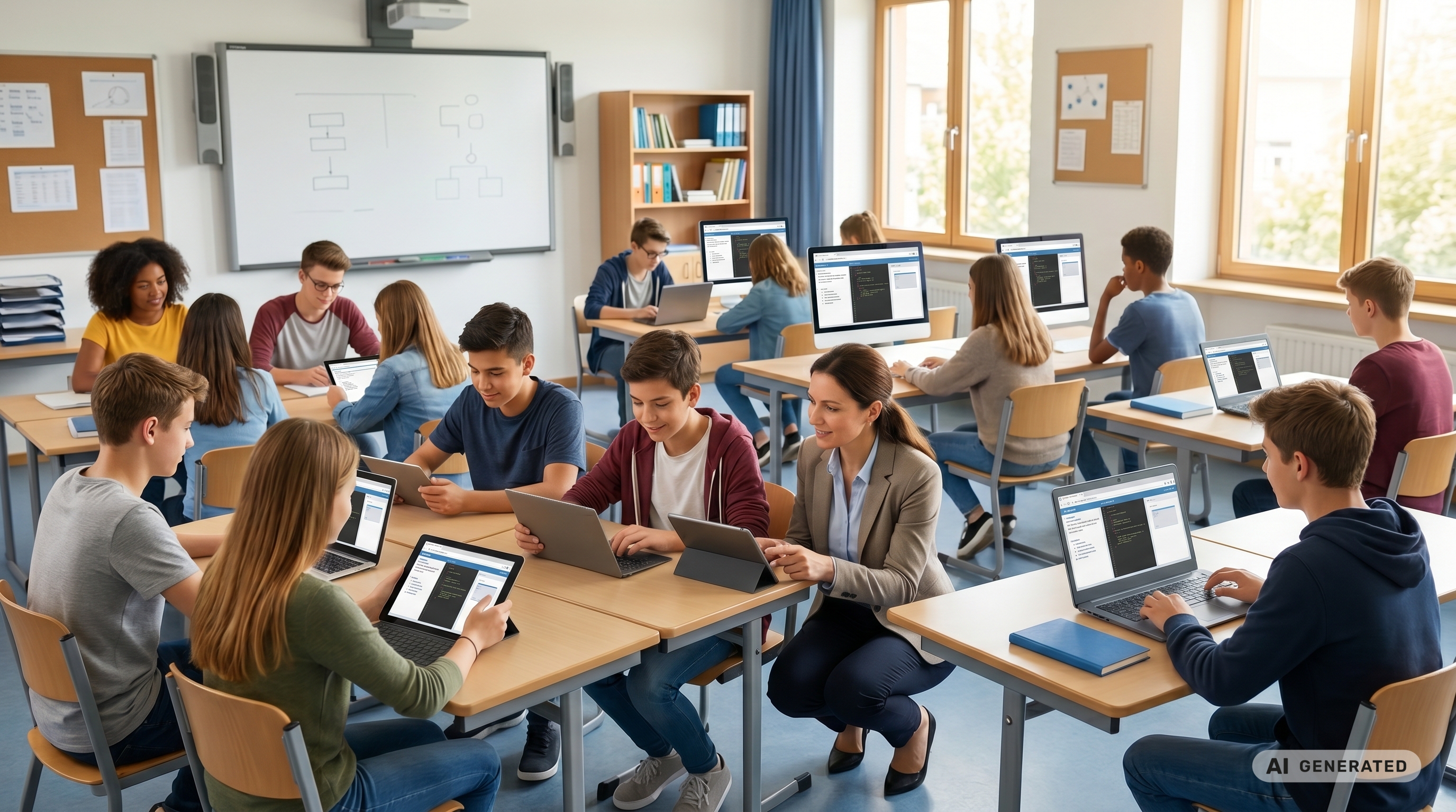 Sala de Código – Clase de computación sin sala de computadoras